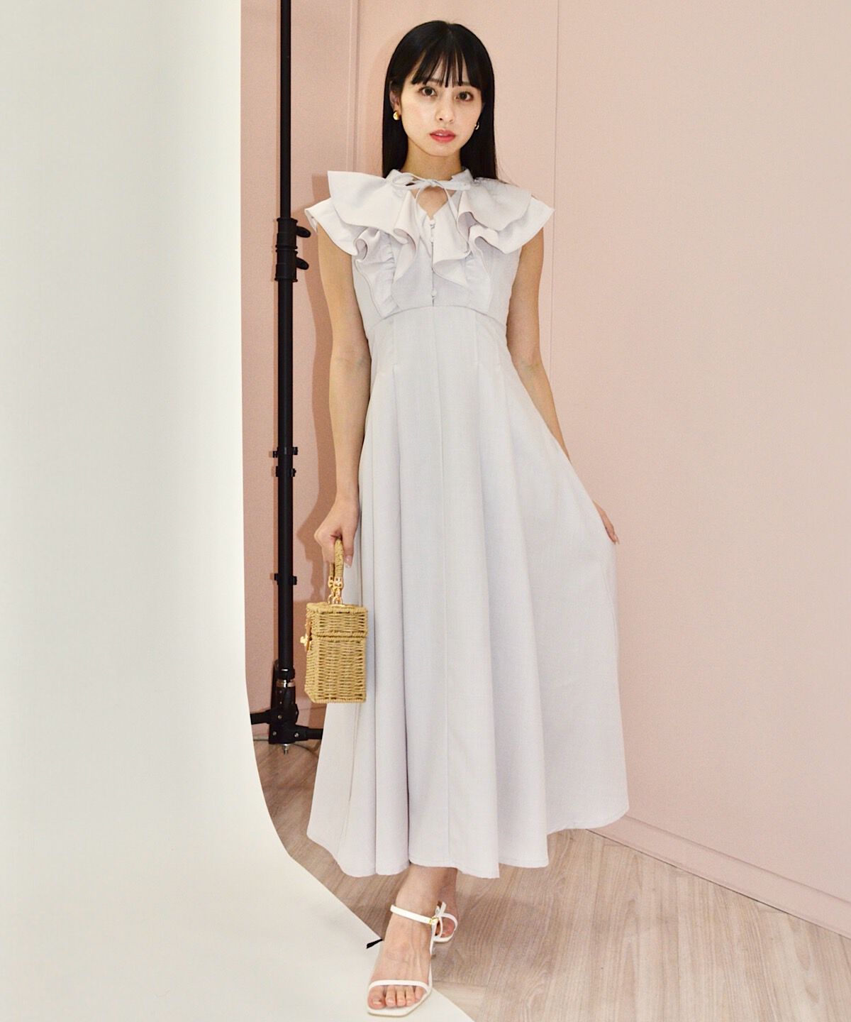 WILLSELECTION「ナローリボンラッフルフリルワンピース」|ワンピース|