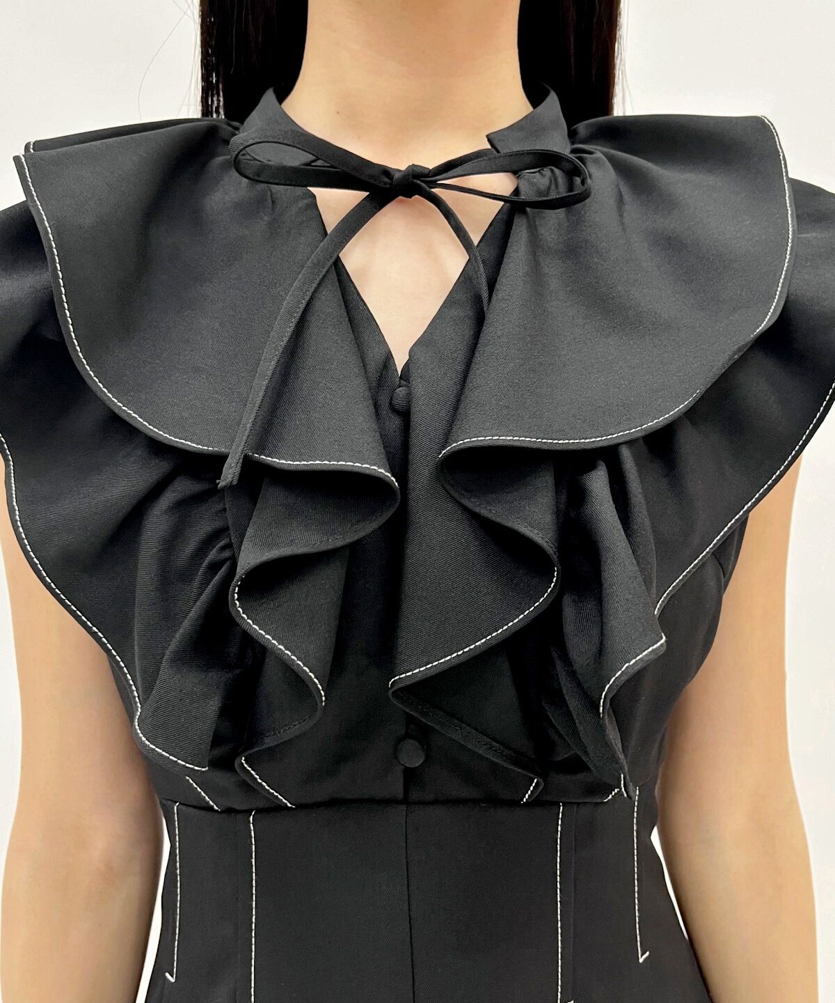 WILLSELECTION「ナローリボンラッフルフリルワンピース」|ワンピース|