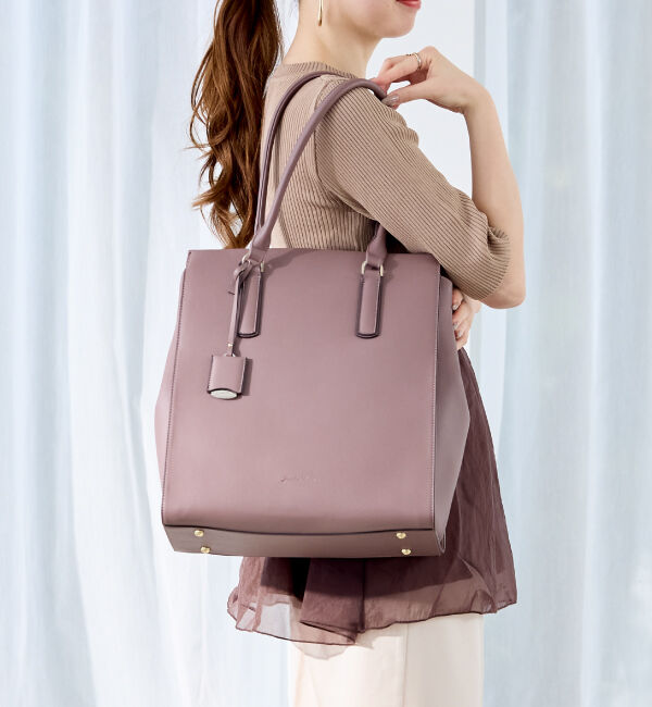 Jewelna Rose「Jewelna Rose OLバッグ エト トートバッグ 縦型 A4サイズ 13.3インチPC収納 11932」|トートバッグ|ダスティーピンク