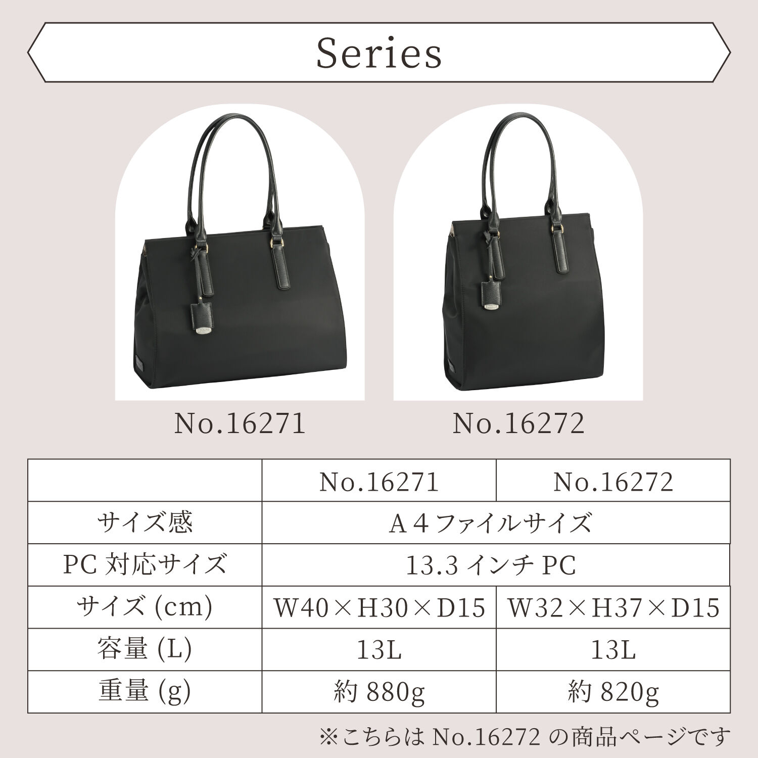 Jewelna Rose「Jewelna Rose OLバッグ・エト エアリィ 縦型トートバッグ 16272」|トートバッグ|