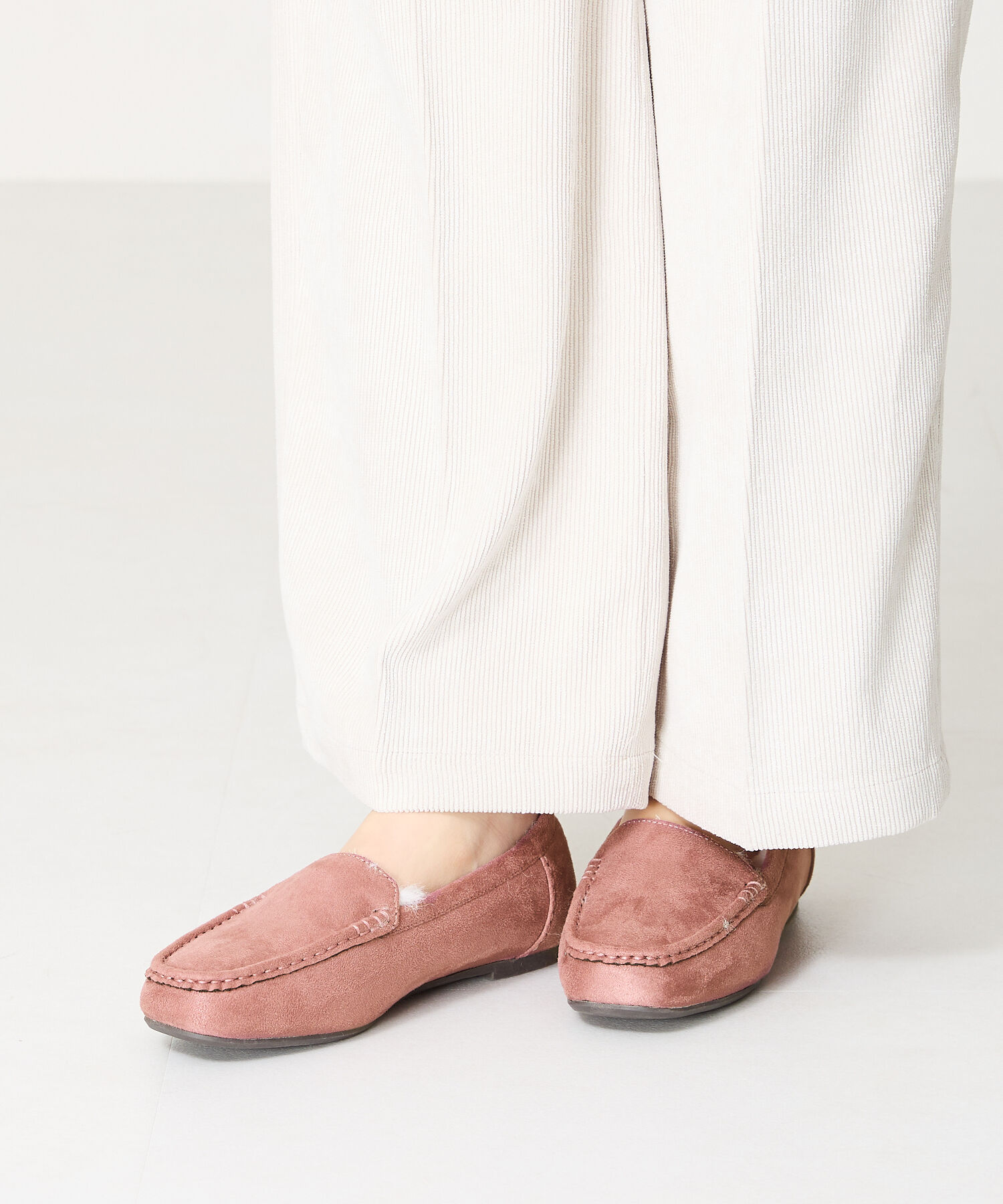 WA Oriental TRaffic「【累計5万足突破】 もこもこ ムートンシューズ /12311 モカシン フェイク ファー 再入荷 フラット」|パンプス|