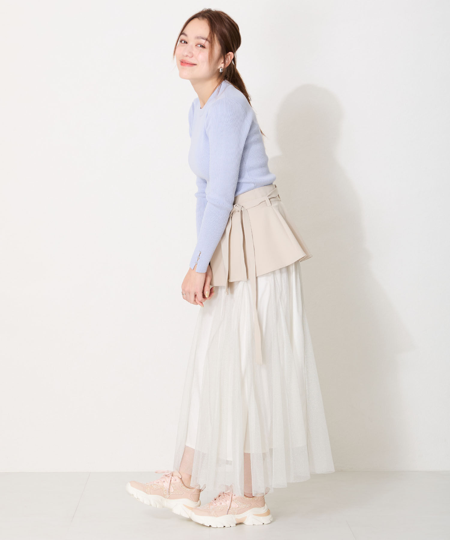 ORiental TRaffic「レース&times;ジャガード厚底スニーカー/OT3755」|スニーカー|