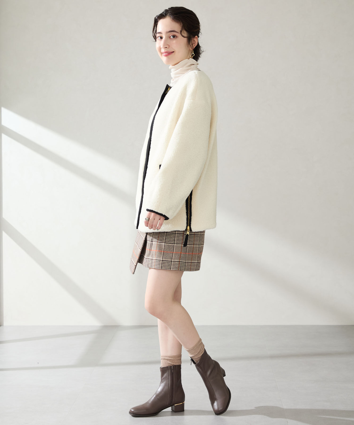 WA Oriental TRaffic「ヒールパーツ ストレッチ ブーツ /52402 シンプル 通勤 ショートブーツ」|ショートブーツ|