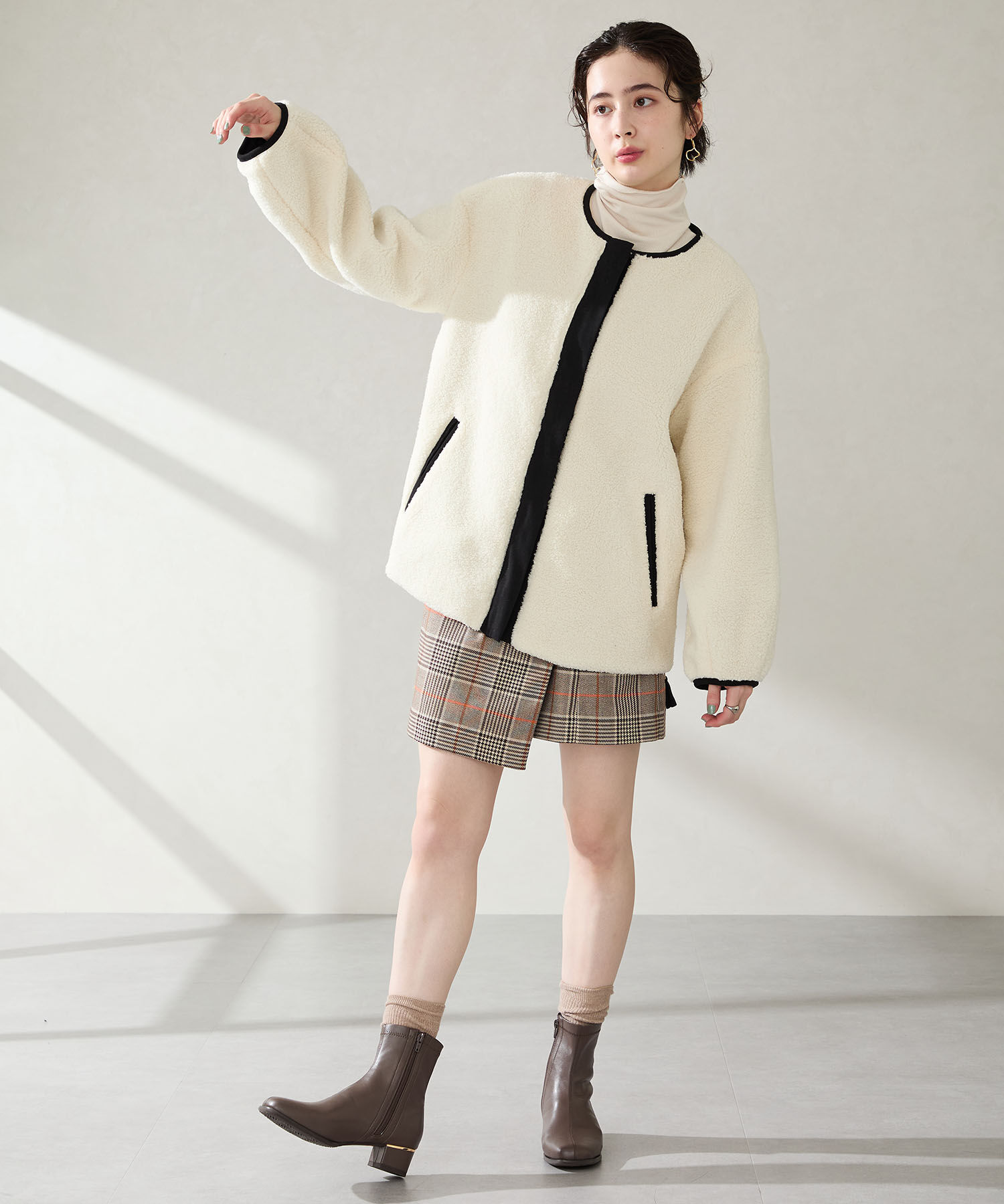 WA Oriental TRaffic「ヒールパーツ ストレッチ ブーツ /52402 シンプル 通勤 ショートブーツ」|ショートブーツ|