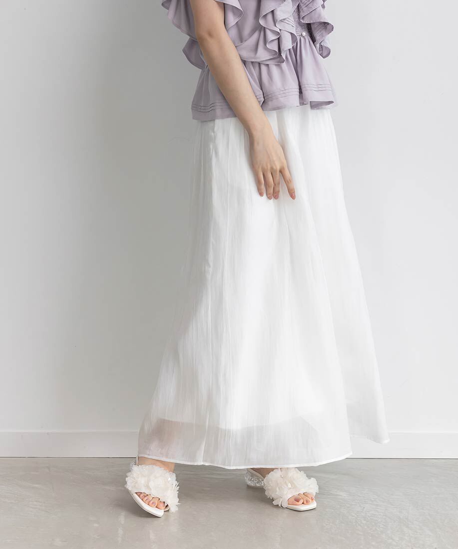  「シフォンフラワーミュールサンダル」|パンプス|