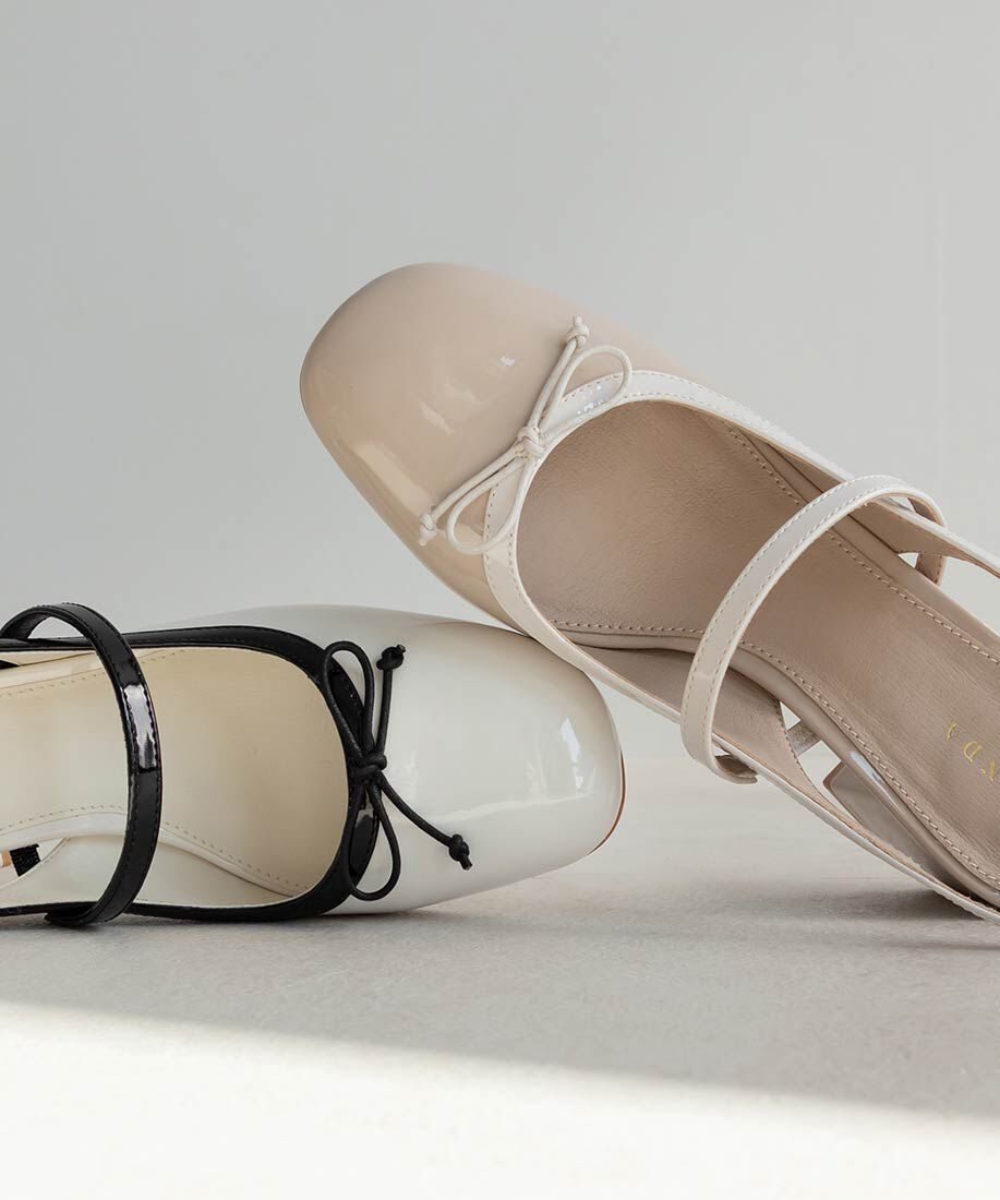  「エナメルバックストラップパンプス」|パンプス|