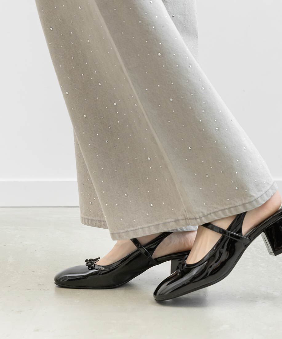  「エナメルバックストラップパンプス」|パンプス|