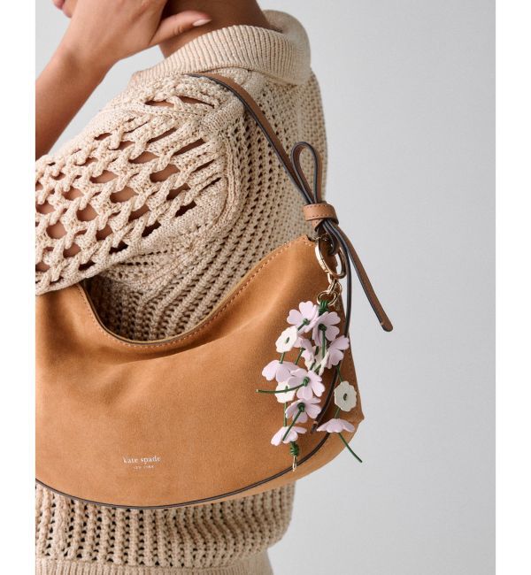 kate spade new york「チャームド フラワー バッグ チャーム」|ストラップ|WHITE