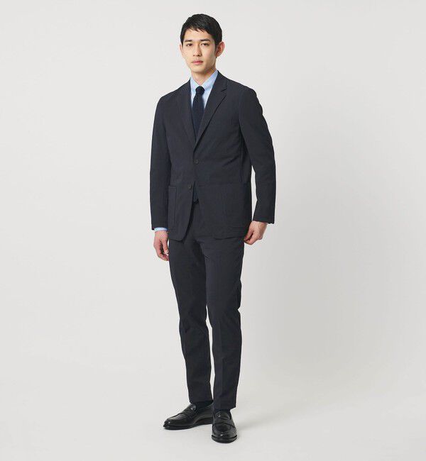 UNITED ARROWS「ドビー 2ボタン シングル テーラードジャケット UA COZY　ウォッシャブル　タテヨコストレッチ　防しわ　撥」|テーラードジャケット|