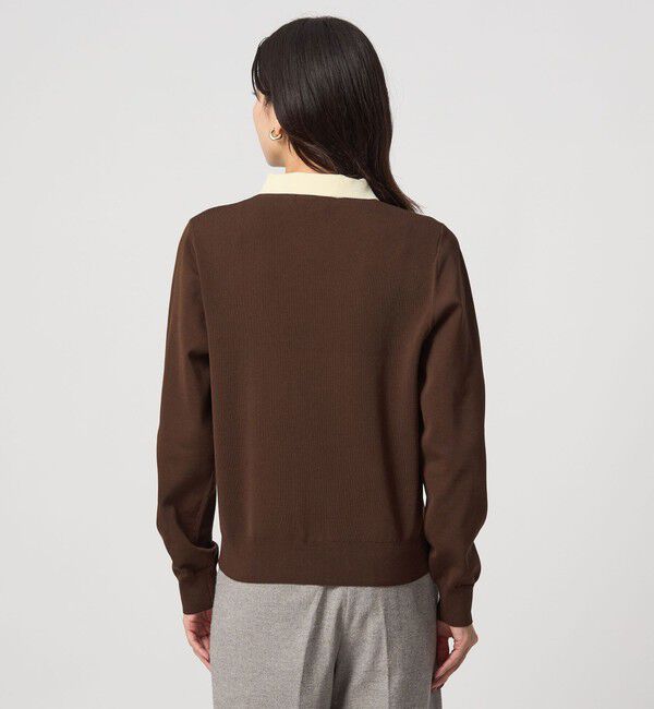 UNITED ARROWS green label relaxing「襟付き ロングスリーブ プルオーバー ニット ウォッシャブル」|ニット・セーター|