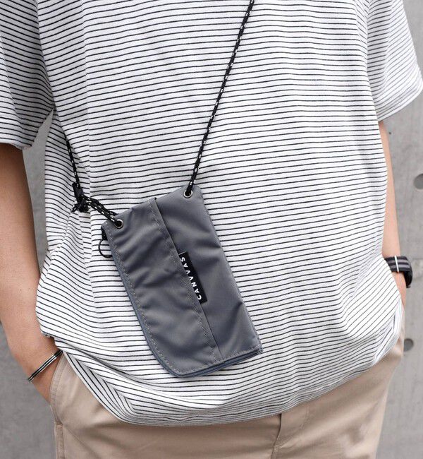 SHIPS any「【SHIPS any別注】MAISON CANVVAS: 【ユニセックス】 マルチ ポーチ◇」|ポーチ|グレー