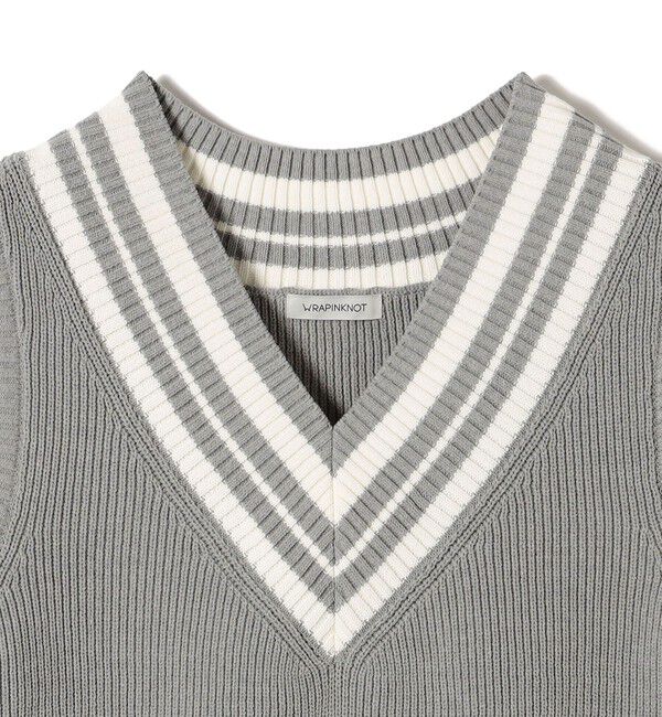 SHIPS for women「【SHIPS別注】WRAPINKNOT:〈手洗い可能〉チルデン ニット ベスト」|ベスト・ジレ|