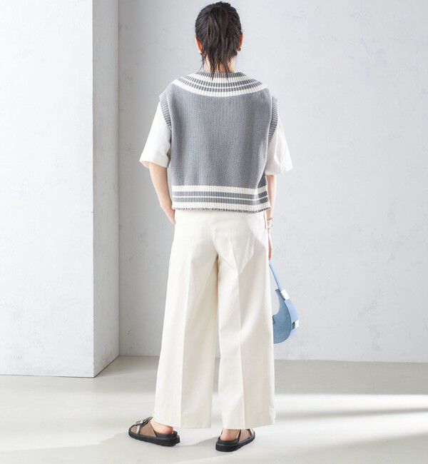 SHIPS for women「【SHIPS別注】WRAPINKNOT:〈手洗い可能〉チルデン ニット ベスト」|ベスト・ジレ|