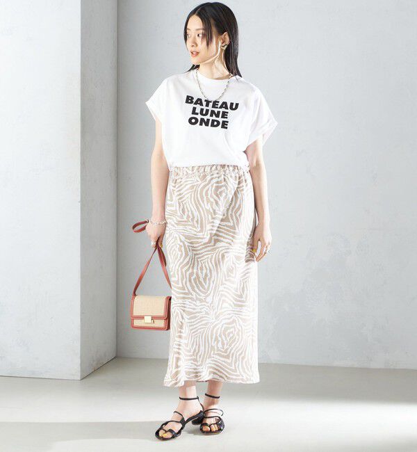SHIPS for women「ローズペトール 半袖 プリント TEE」|Tシャツ・カットソー|