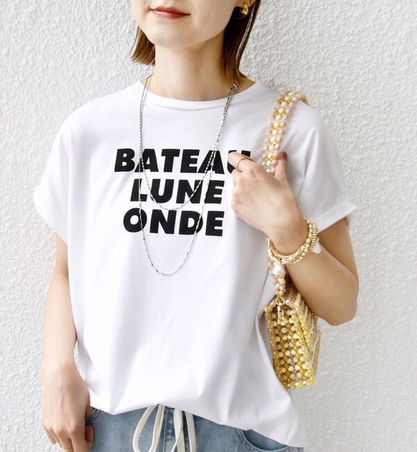 SHIPS for women「ローズペトール 半袖 プリント TEE」|Tシャツ・カットソー|