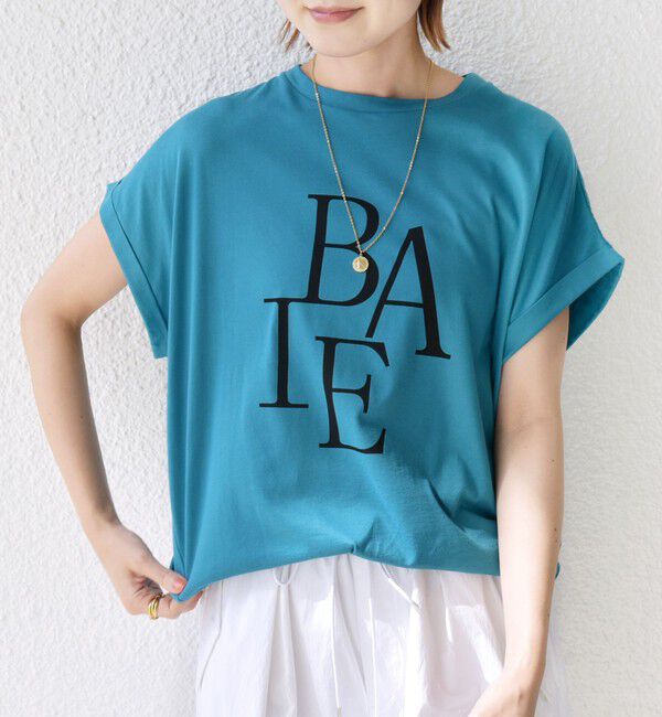 SHIPS for women「ローズペトール 半袖 プリント TEE」|Tシャツ・カットソー|ブルー