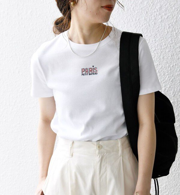 SHIPS any「【SHIPS any別注】PETIT BATEAU:〈洗濯機可能〉PARIS プリント コンパクト TEE」|Tシャツ・カットソー|