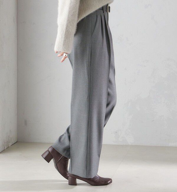 SHIPS for women「〈手洗い可能〉シャーク ツイード タック パンツ」|その他|