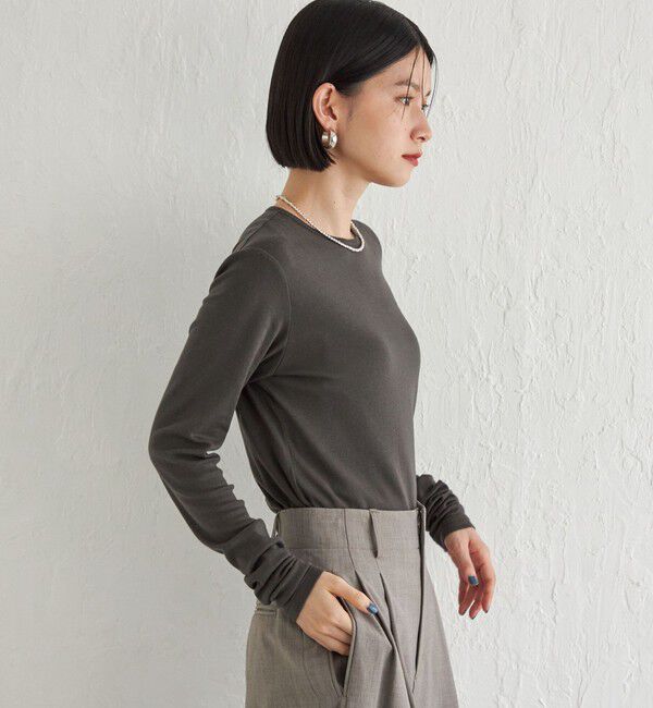 SHIPS for women「Wai＋:〈手洗い可能〉オーガニックコットン カットソー」|Tシャツ・カットソー|