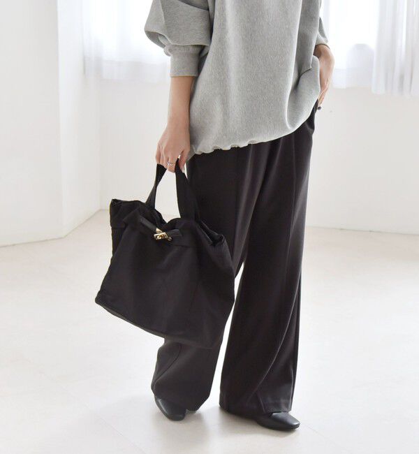 quaranciel「quaranciel:〈手洗い可能〉ウォーム ジャージー セミフレア イージー パンツ」|その他|