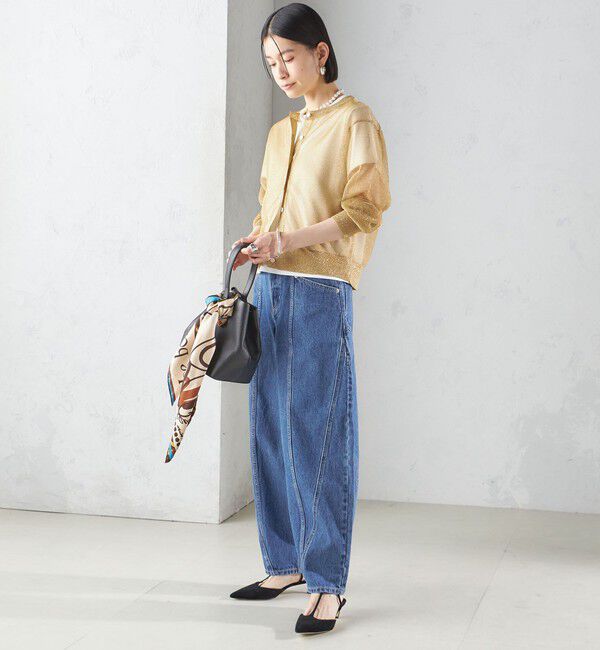 SHIPS for women「〈手洗い可能〉イタリーヤーン ラメ ショート カーディガン」|カーディガン|