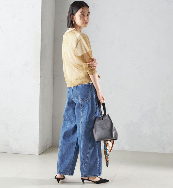 SHIPS for women「〈手洗い可能〉イタリーヤーン ラメ ショート カーディガン」|カーディガン|