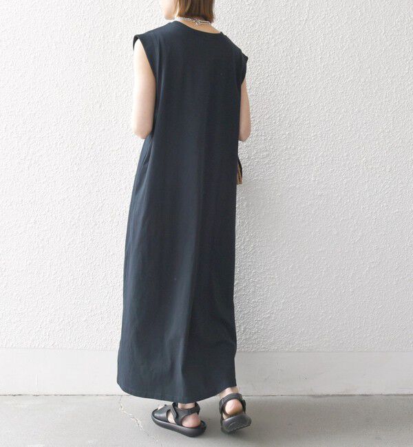 SHIPS any「SHIPS any:〈洗濯機可能〉USAコットン ヘンリーネック Aライン ワンピース」|ワンピース|