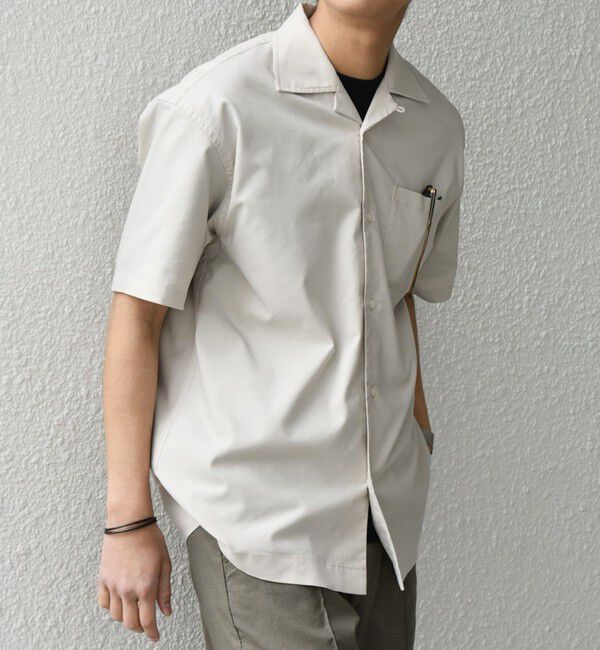 SHIPS any「SHIPS any:〈接触冷感/遮熱等〉ハイブリッドリネン オープンカラー シャツ(セットアップ対応)◇」|シャツ・ブラウス|