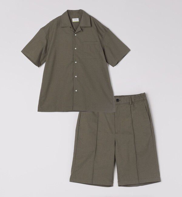 SHIPS any「SHIPS any:〈接触冷感/遮熱等〉ハイブリッドリネン オープンカラー シャツ(セットアップ対応)◇」|シャツ・ブラウス|