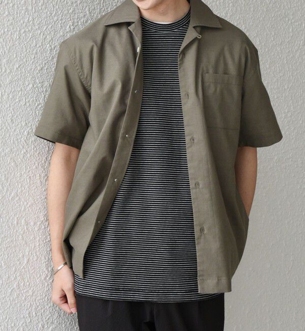 SHIPS any「SHIPS any:〈接触冷感/遮熱等〉ハイブリッドリネン オープンカラー シャツ(セットアップ対応)◇」|シャツ・ブラウス|