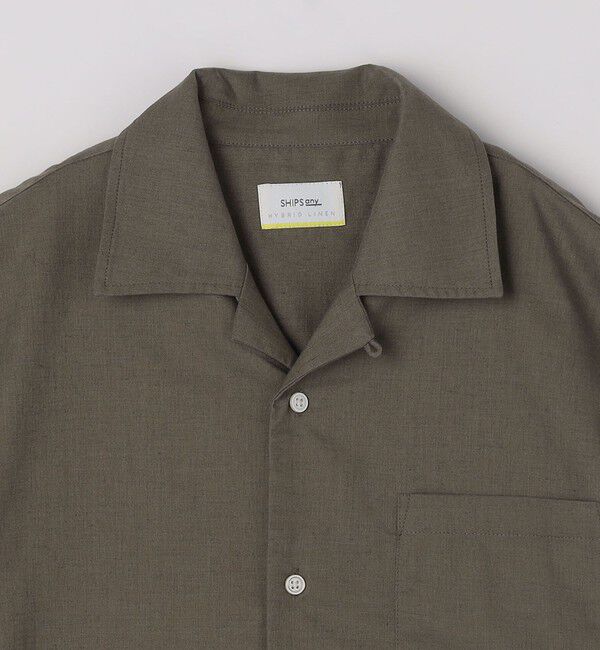 SHIPS any「SHIPS any:〈接触冷感/遮熱等〉ハイブリッドリネン オープンカラー シャツ(セットアップ対応)◇」|シャツ・ブラウス|