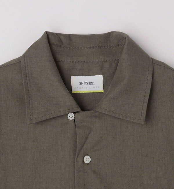 SHIPS any「SHIPS any:〈接触冷感/遮熱等〉ハイブリッドリネン オープンカラー シャツ(セットアップ対応)◇」|シャツ・ブラウス|