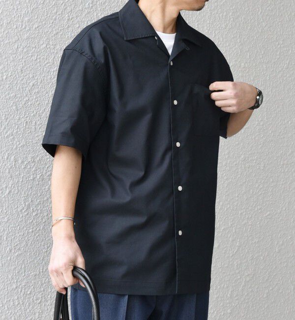 SHIPS any「SHIPS any:〈接触冷感/遮熱等〉ハイブリッドリネン オープンカラー シャツ(セットアップ対応)◇」|シャツ・ブラウス|