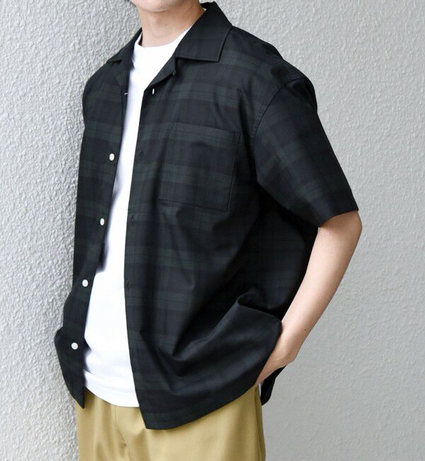 SHIPS any「SHIPS any:〈接触冷感/遮熱等〉ハイブリッドリネン オープンカラー シャツ(セットアップ対応)◇」|シャツ・ブラウス|