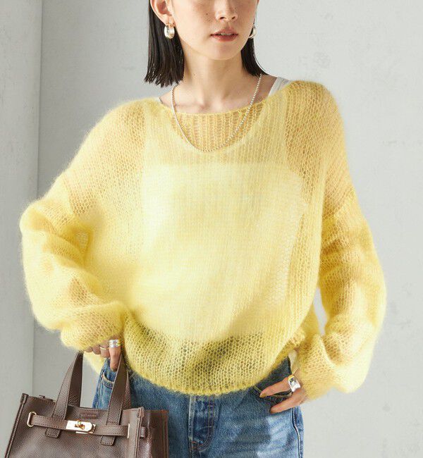 SHIPS for women「モヘヤ メッシュ プルオーバー」|ニット・セーター|イエロー
