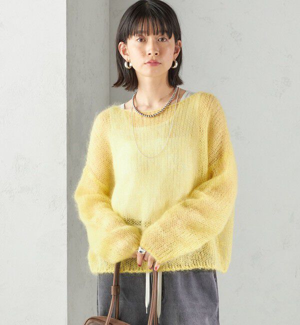 SHIPS for women「モヘヤ メッシュ プルオーバー」|ニット・セーター|