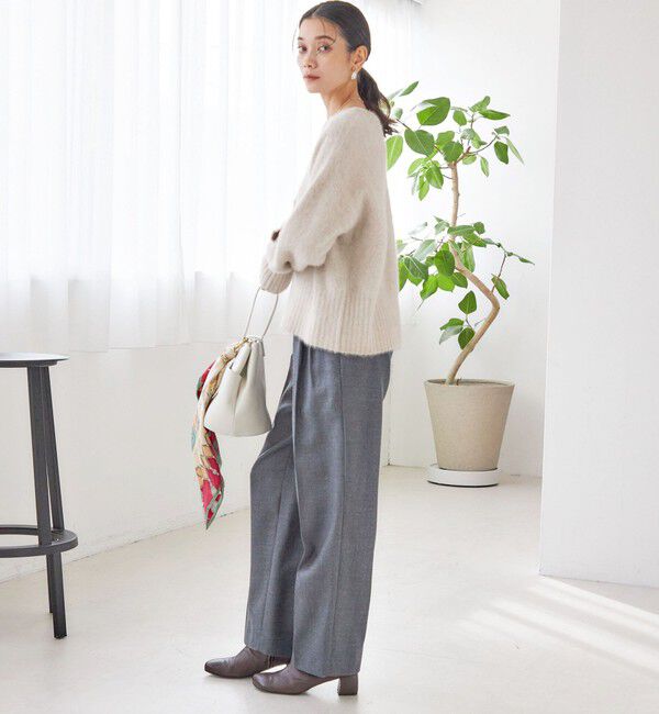 SHIPS for women「〈手洗い可能〉ウォッシャブル ウール タック パンツ」|その他|