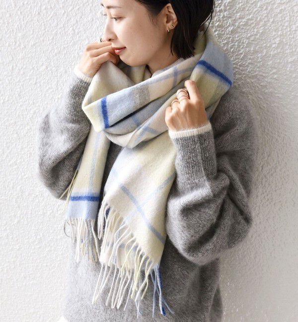 SHIPS for women「ウール カシミヤ ウォッシャブル ストール」|ストール|ライトブルー