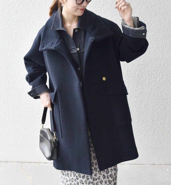 SHIPS any「SHIPS any: カシミヤ ミックス スタンドカラー ミドル コート」|その他|