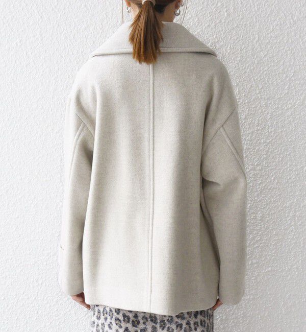 SHIPS any「SHIPS any: カシミヤ ミックス テーラード ショート Pコート」|ピーコート|