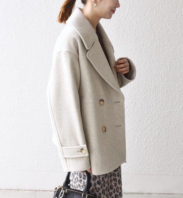 SHIPS any「SHIPS any: カシミヤ ミックス テーラード ショート Pコート」|ピーコート|