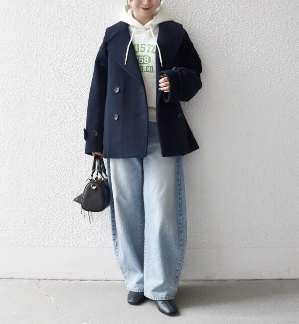 SHIPS any「SHIPS any: カシミヤ ミックス テーラード ショート Pコート」|ピーコート|