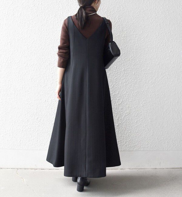 SHIPS any「SHIPS any: ヘリンボーン パイピング フレア ジャンパースカート」|ワンピース|