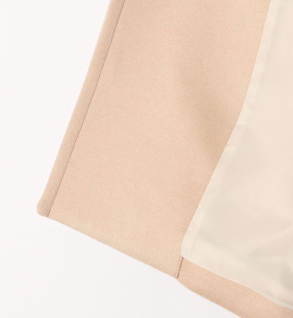 quaranciel「quaranciel: PURE WOOL ダブルブレスト テーラード ハーフ コート」|ピーコート|