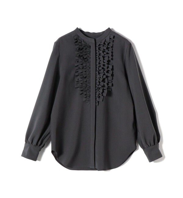 SHIPS for women「〈洗濯機可能〉ポリエステル カルゼ フリル ブラウス」|シャツ・ブラウス|