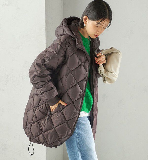 SHIPS for women「【SHIPS別注】Wai+ &times; TAION:〈手洗い可能〉ミディ ダウン コート」|ダウン|