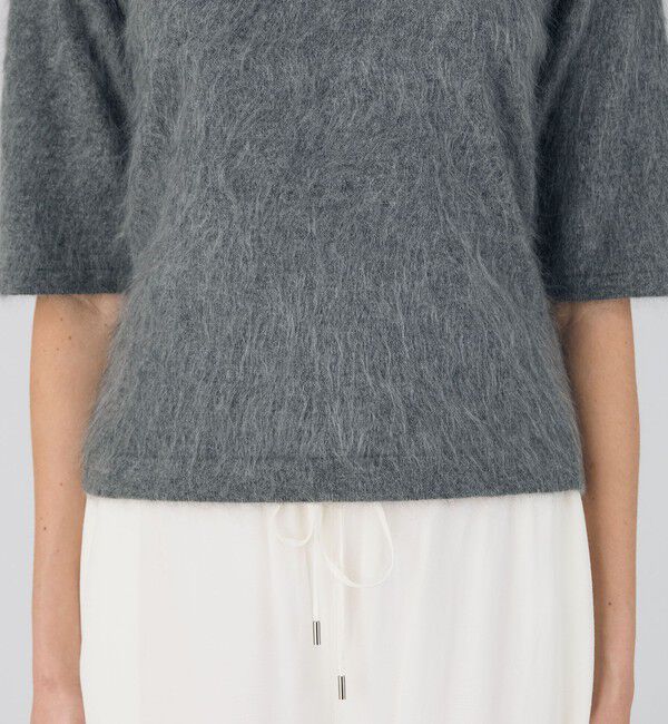 DES PRES「ピュアカシミヤファー Vネックプルオーバー」|ニット・セーター|