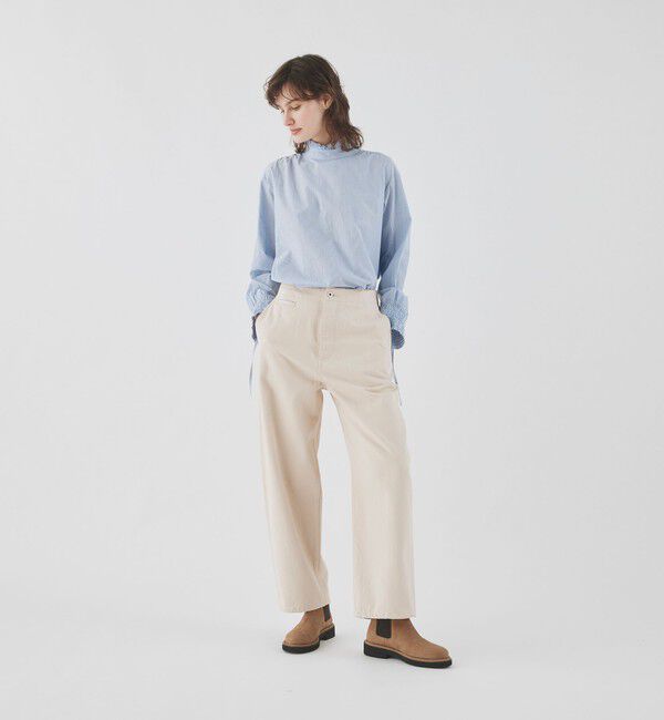 GALERIE VIE「コットン スタンドネックフリルシャツ」|シャツ・ブラウス|