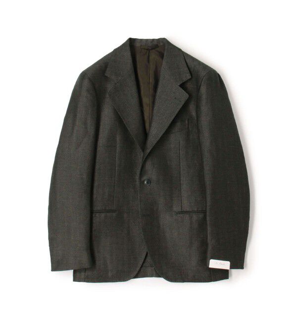 TOMORROWLAND MENS「【別注】De Petrillo リネンコットン シングルブレステッド3Bジャケット」|テーラードジャケット|55 グリーン