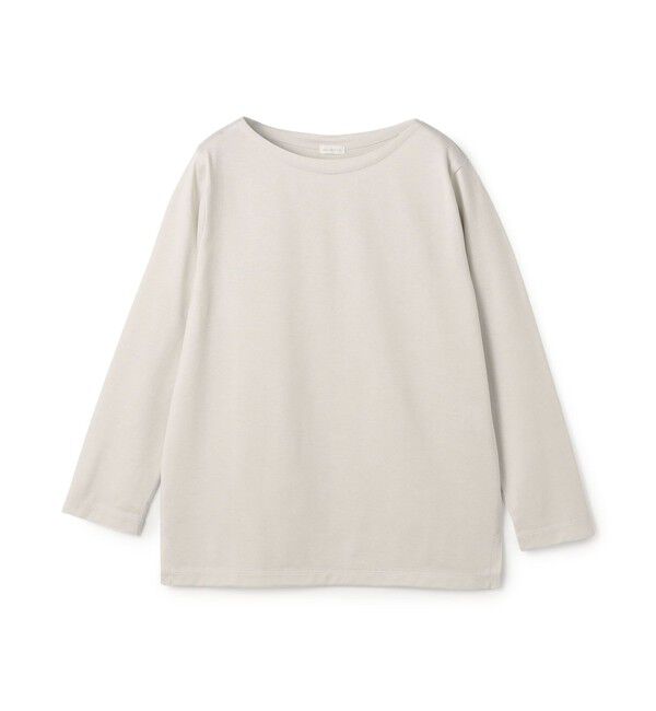 GALERIE VIE「ファインコットン ボートネックプルオーバー」|Tシャツ・カットソー|13 ライトグレー